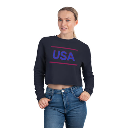 Women's Cropped Sweatshirt, USA Collection