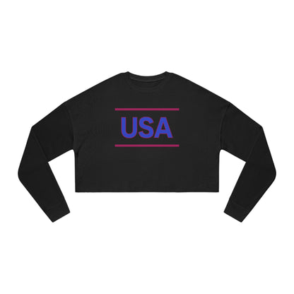 Women's Cropped Sweatshirt, USA Collection