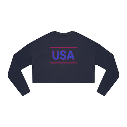 Women's Cropped Sweatshirt, USA Collection