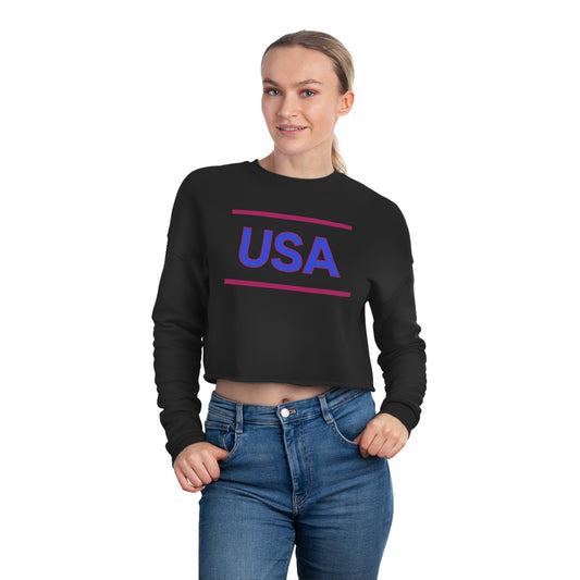 Women's Cropped Sweatshirt, USA Collection