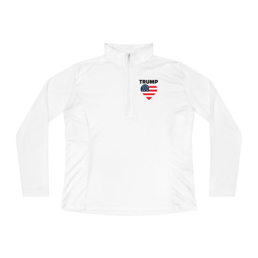 Ladies Quarter-Zip Pullover, Heart Collection