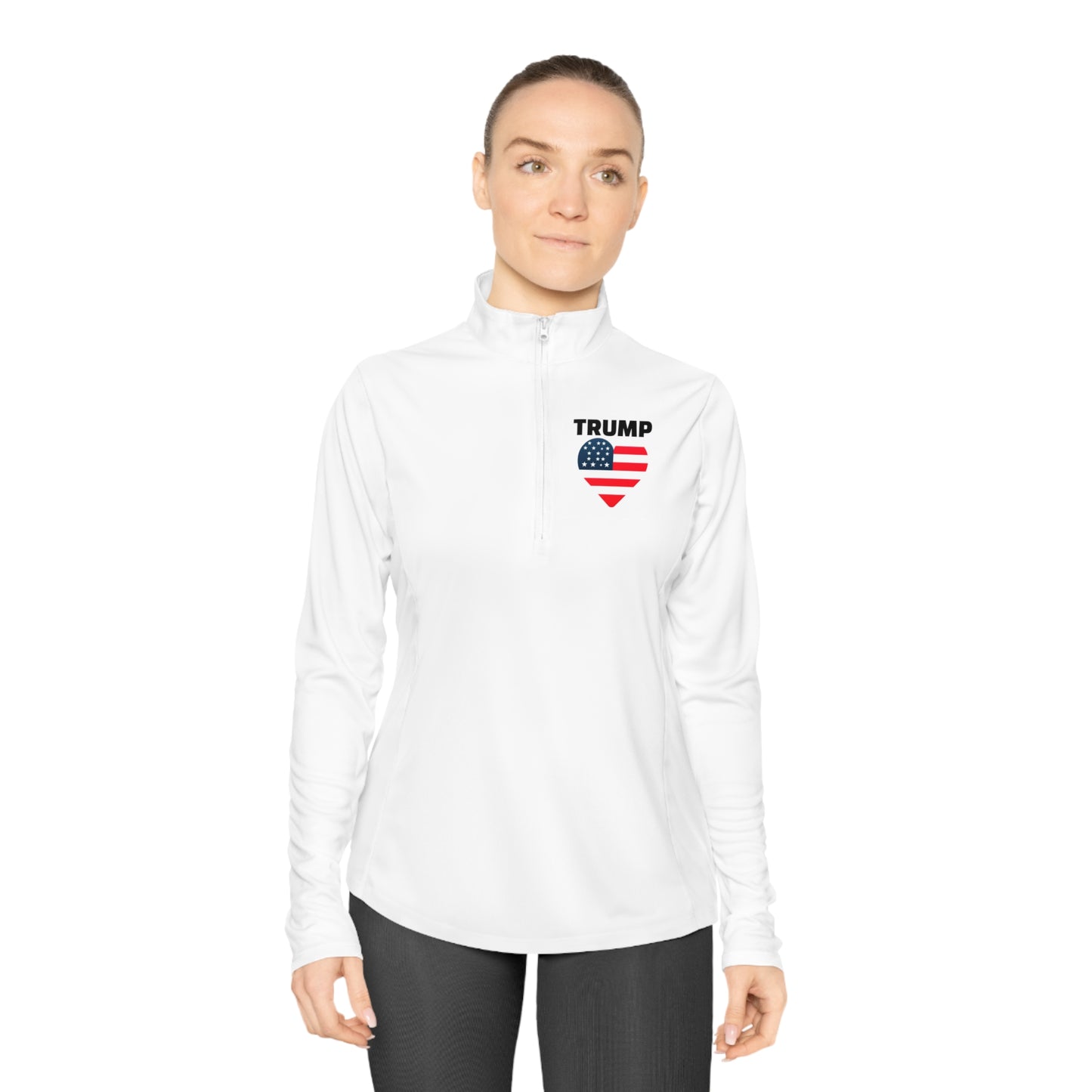 Ladies Quarter-Zip Pullover, Heart Collection