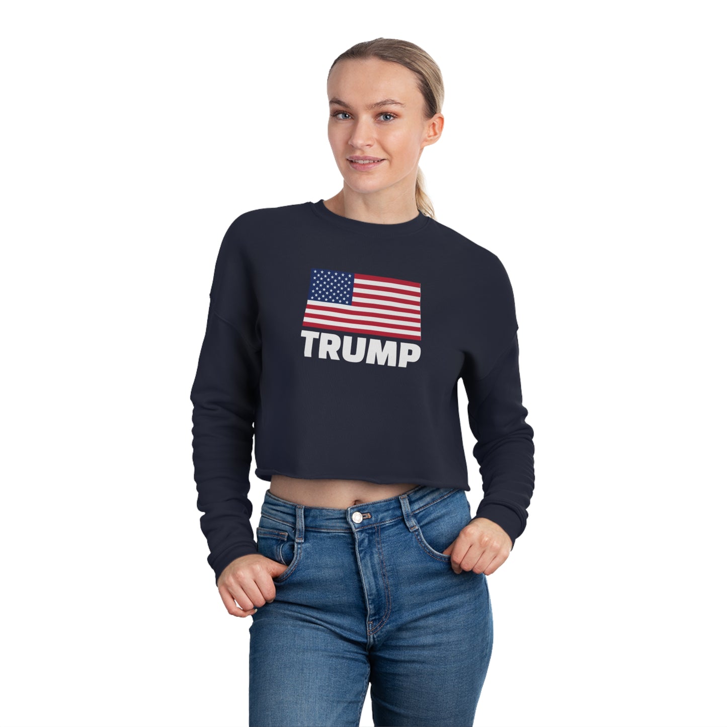 Women's Cropped Sweatshirt, Flag Collection